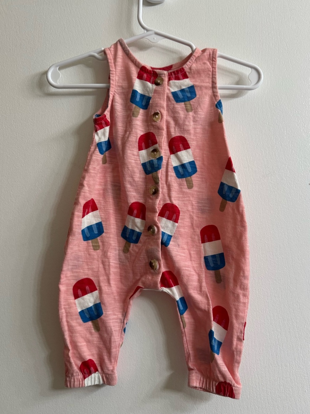SIIX Pink Popsicle Print Baby Romper
